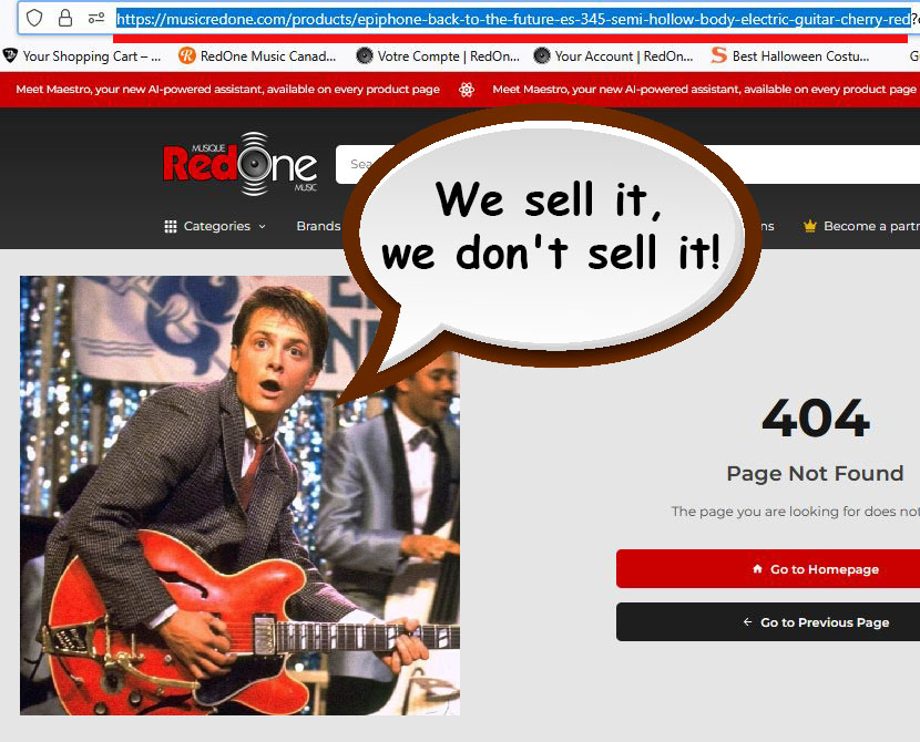 Page internet de l'entreprise RedOne.com