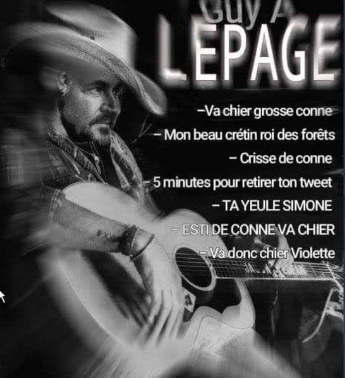 Image de diffamation et insultes de Guy A Lepage